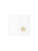 Embroidered Gold Snowflake Linen Collection