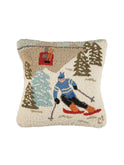 Gondola Run Hooked Wool Square Pillow Weston Table