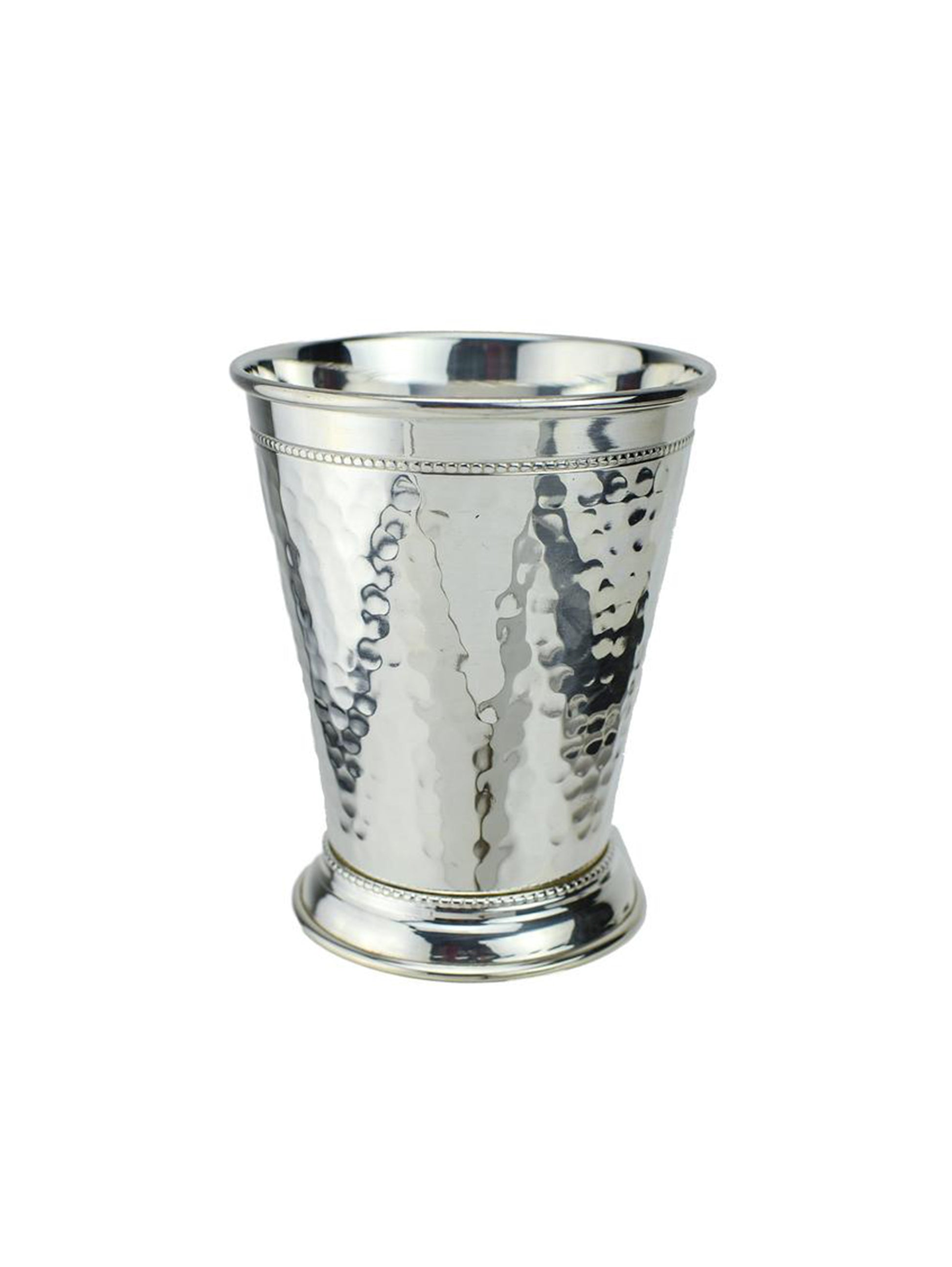 Hammered Copper Mint Julep Cup with Pure Silverplate Weston Table