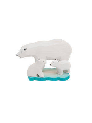  Hand Carved Wooden Polar Bears and Ice Floe Weston Table 
