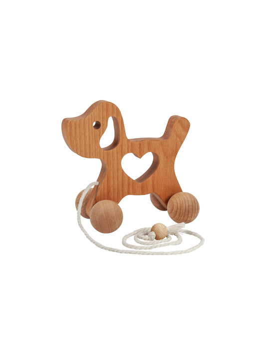 Heirloom Wooden Puppy Pull Along Toy Weston Table
