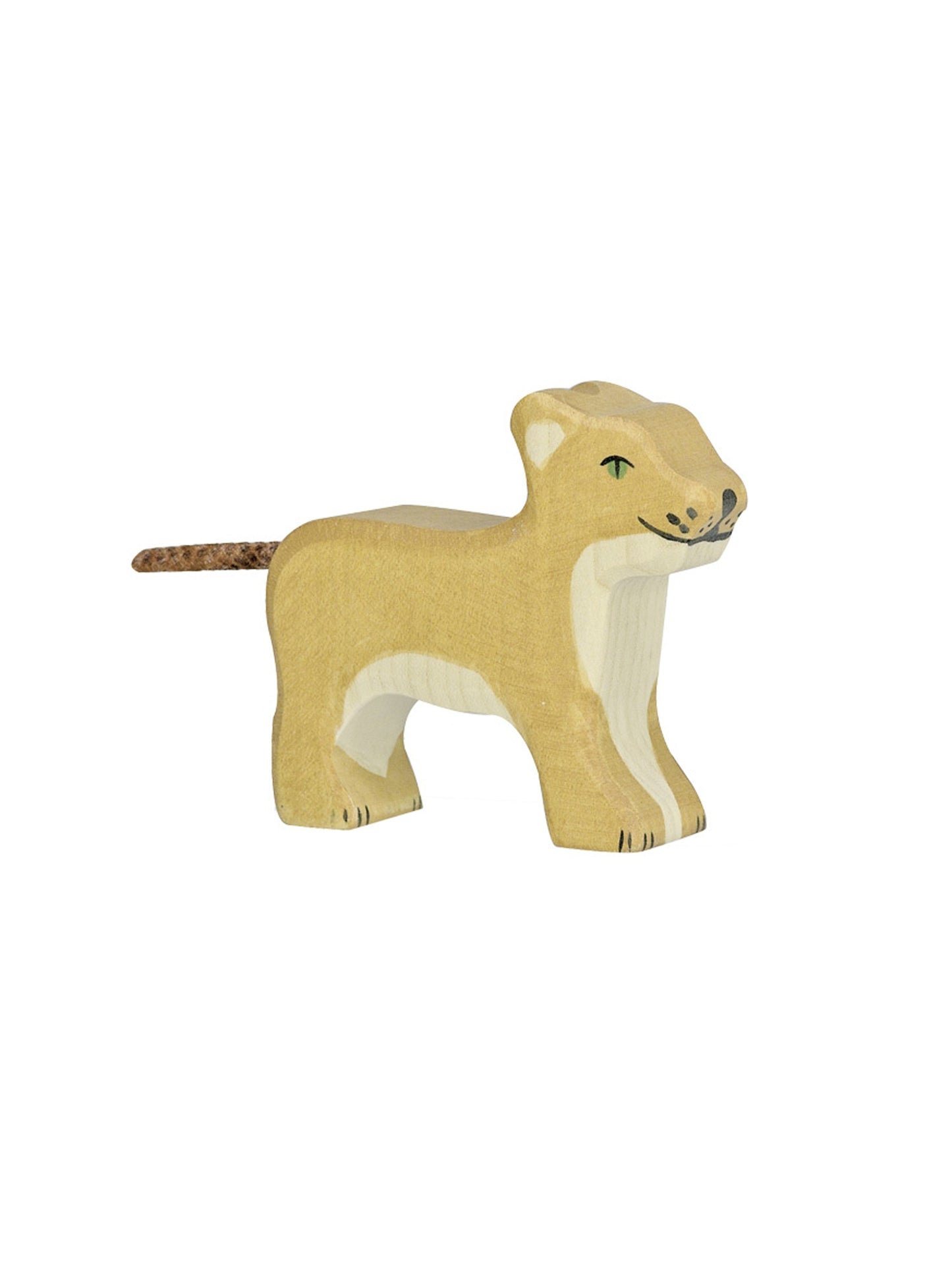 Holztiger Noah's Ark and Wooden Animals Lion Cub Standing Weston Table