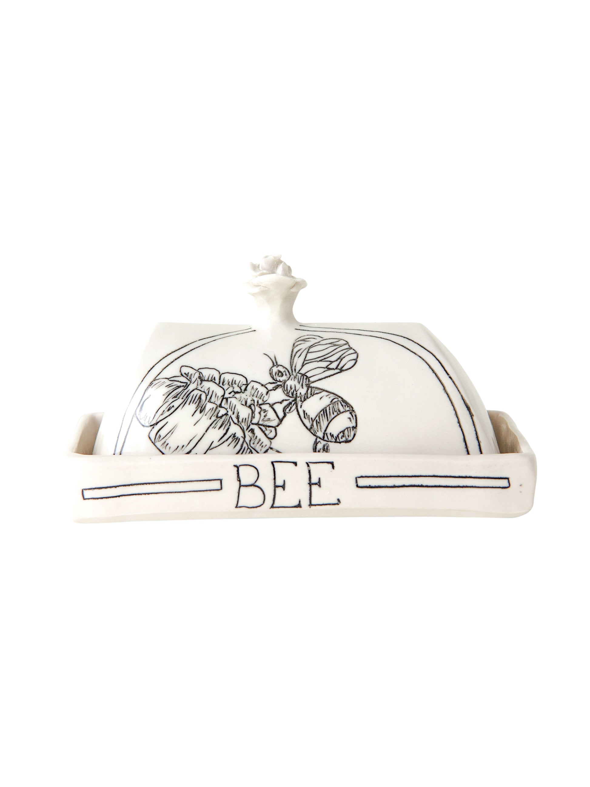 Hope and Mary Woodland Animal Rectangular Butter Dish Bee Weston Table