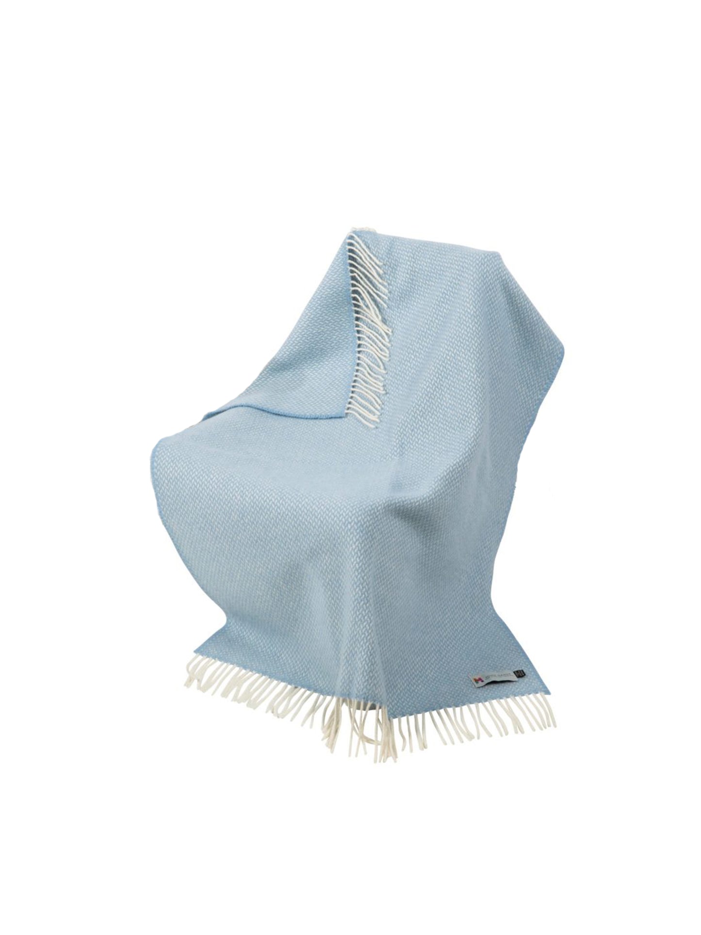 Irish Cashmere and Wool Blue Baby Blanket Weston Table