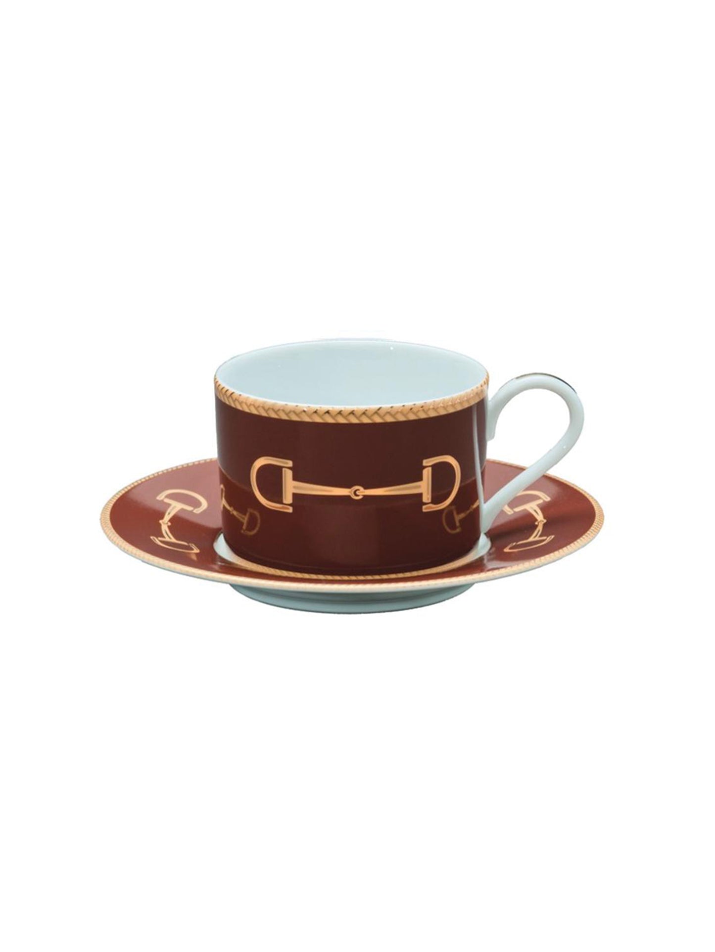 Julie Wear Cheval Brown Chestnut Cup and Saucer Weston Table