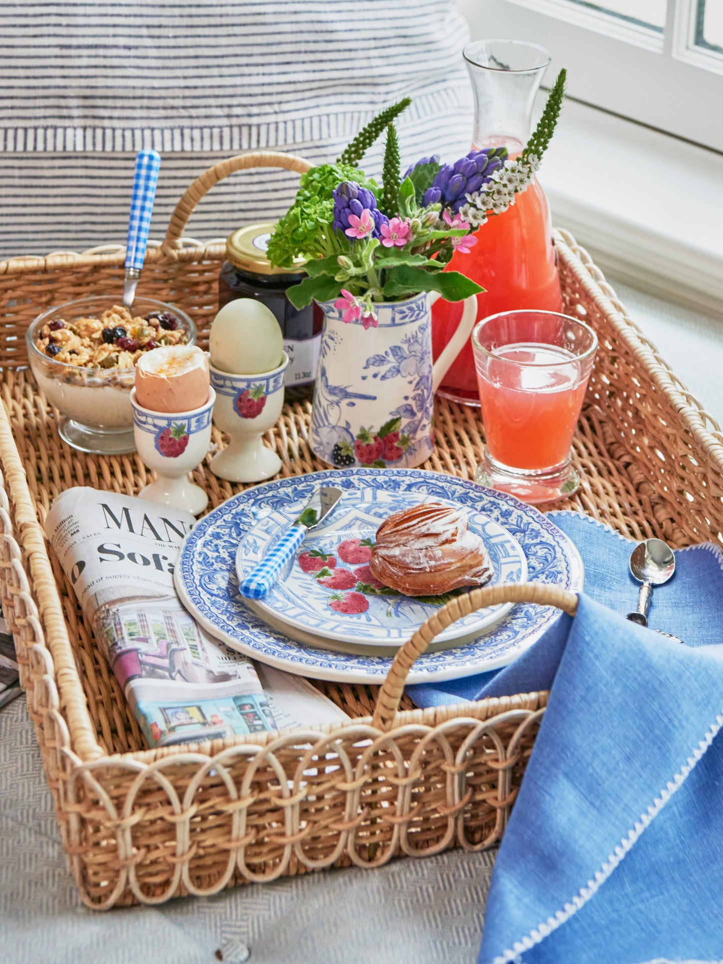 Juliska Provence Rattan Tray Weston Table