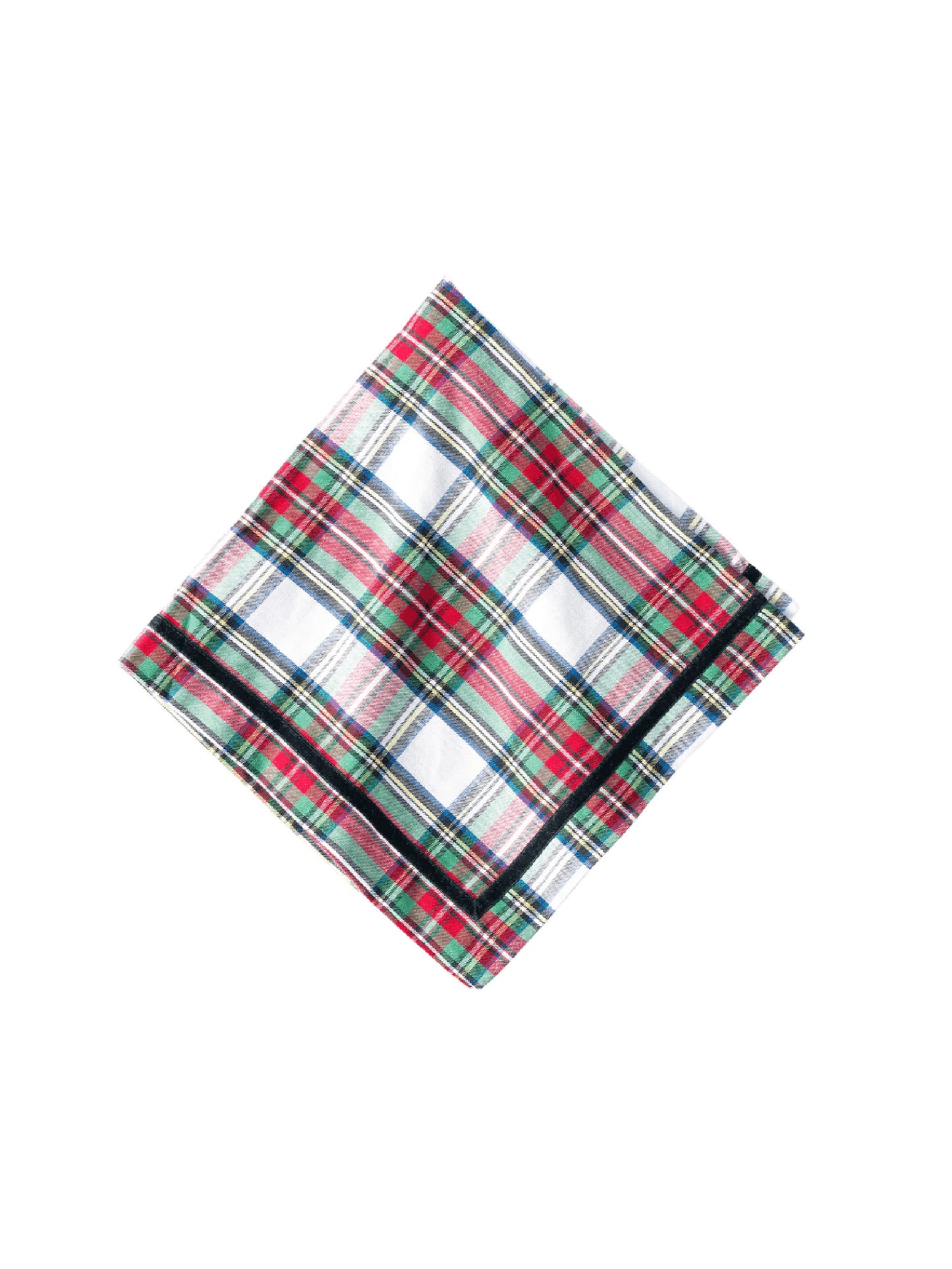 Juliska Stewart Tartan Napkin with Velvet Trim Set Weston Table