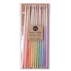  Knot & Bow Assorted Beeswax Party Candles 