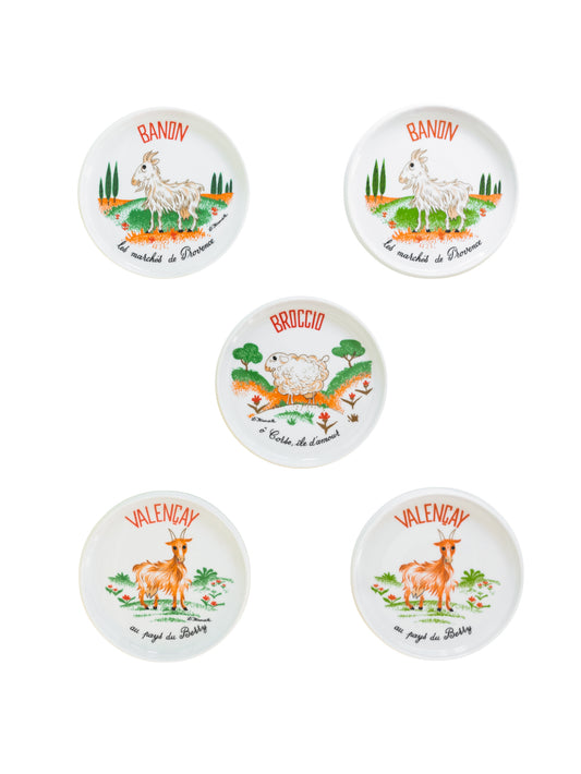 L'Hirondelle Retro Cheese Plates Set of 5 Weston Table