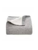London Baby Alpaca Baby Blanket  Soft Grey and Cream Weston Table