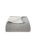 London Baby Alpaca Throw Soft Grey and Cream Weston Table