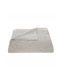 London Wave Knitted Baby Alpaca Throw Oatmeal Weston Table