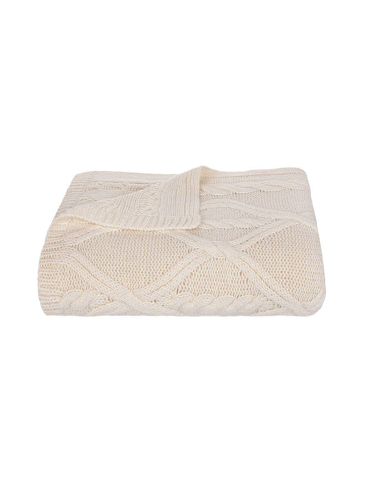 Luna Aran Throw Cream Weston Table 