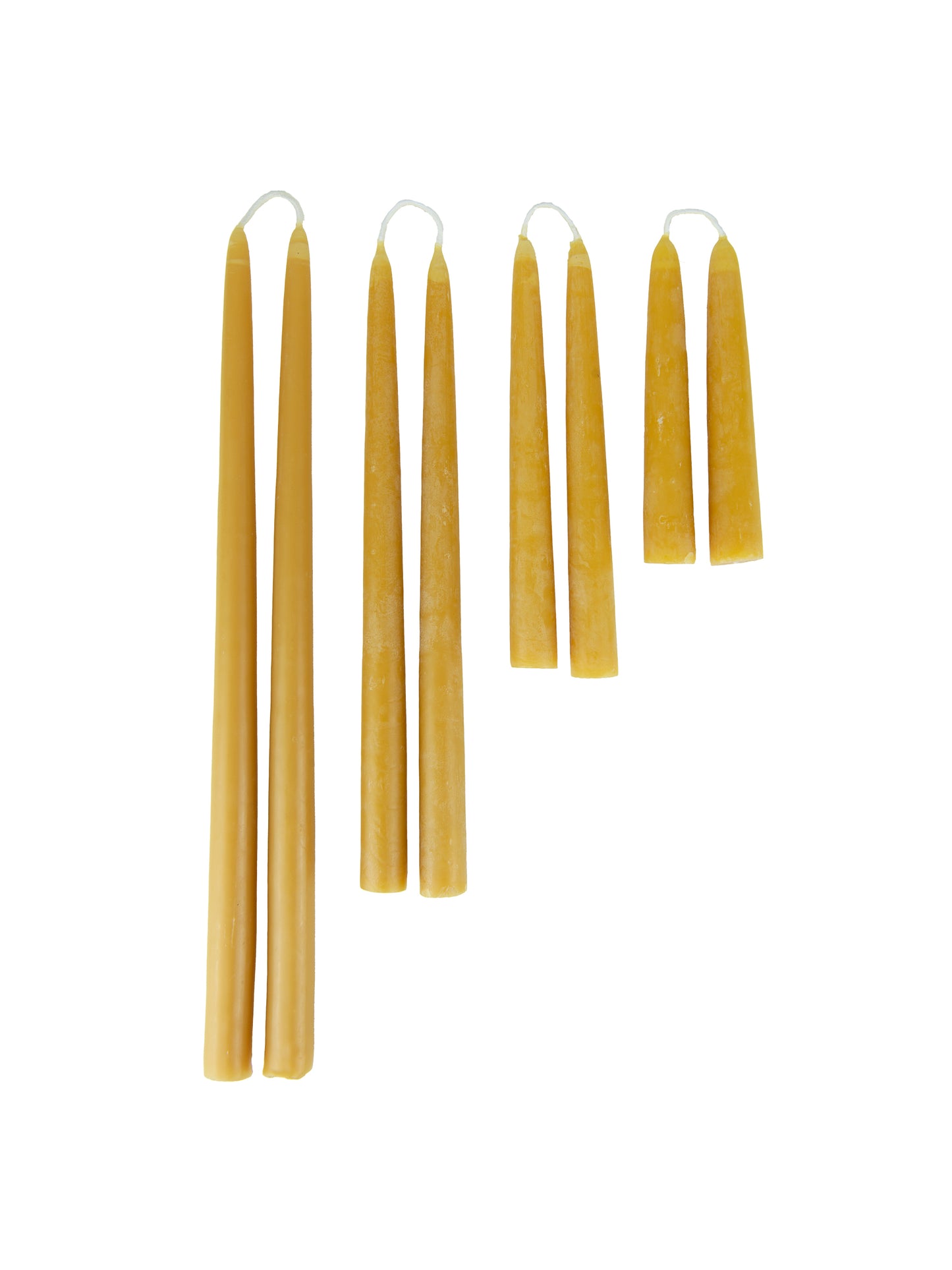 MATCH Pewter Beeswax Taper Candles Gold Weston Table