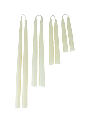  MATCH Pewter Beeswax Taper Candles Ivory Weston Table 
