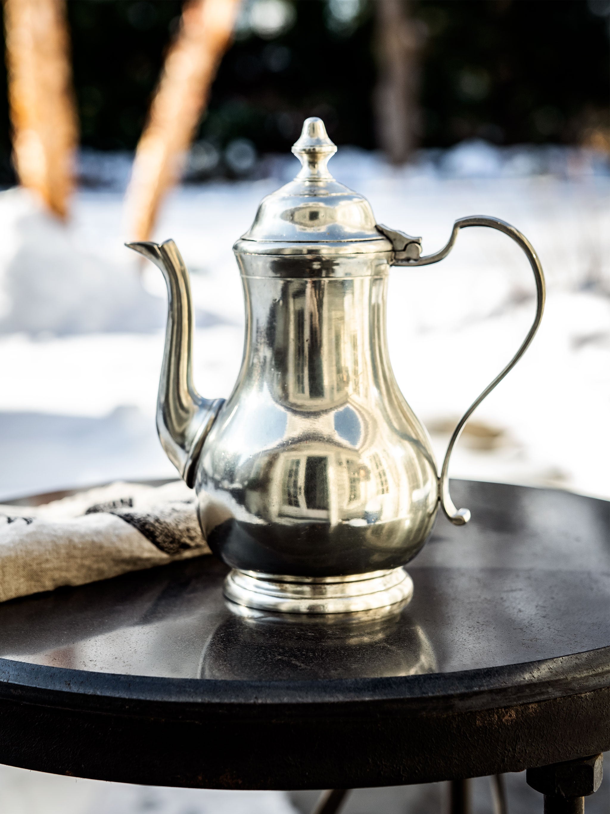 Antique pewter shop coffee pot