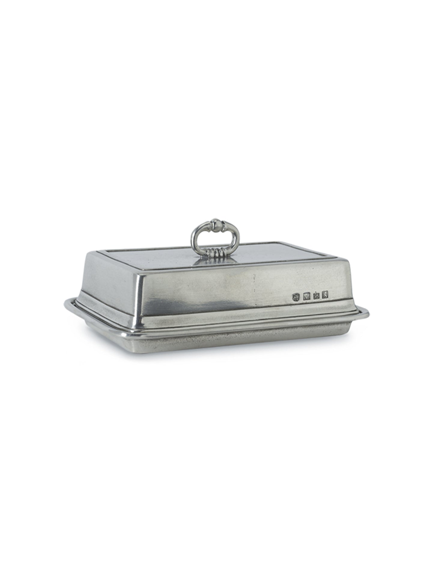 MATCH Pewter Covered Double Butter Dish Weston Table