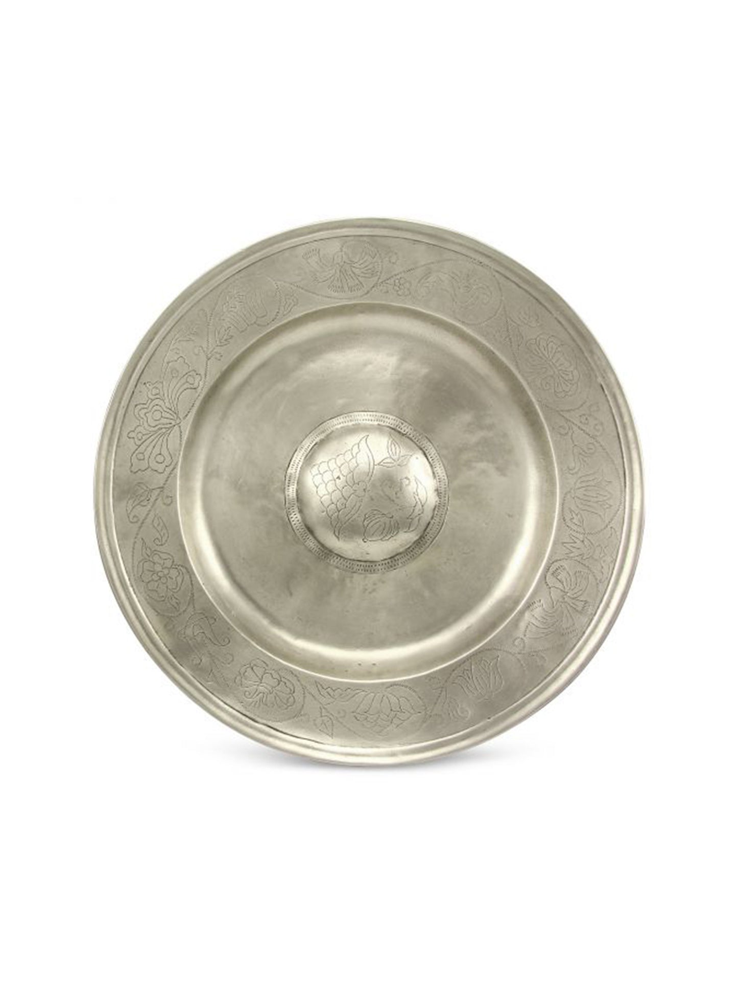 MATCH Pewter Engraved Deep Plate Weston Table