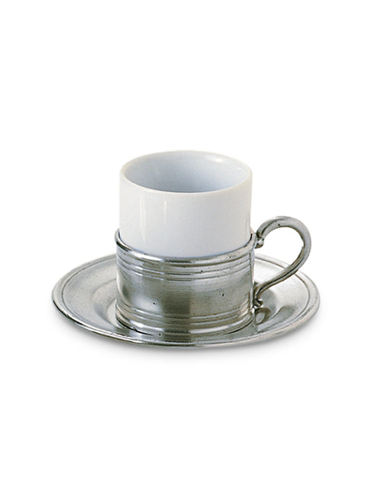 MATCH Pewter Espresso Cup with Saucer Weston Table