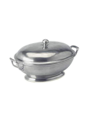  MATCH Pewter Footed Oval Tureen with Handles Weston Table 