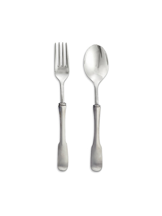 MATCH Pewter Olivia Serving Fork & Spoon Weston Table