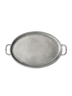  MATCH Pewter Oval Tray with Handles 