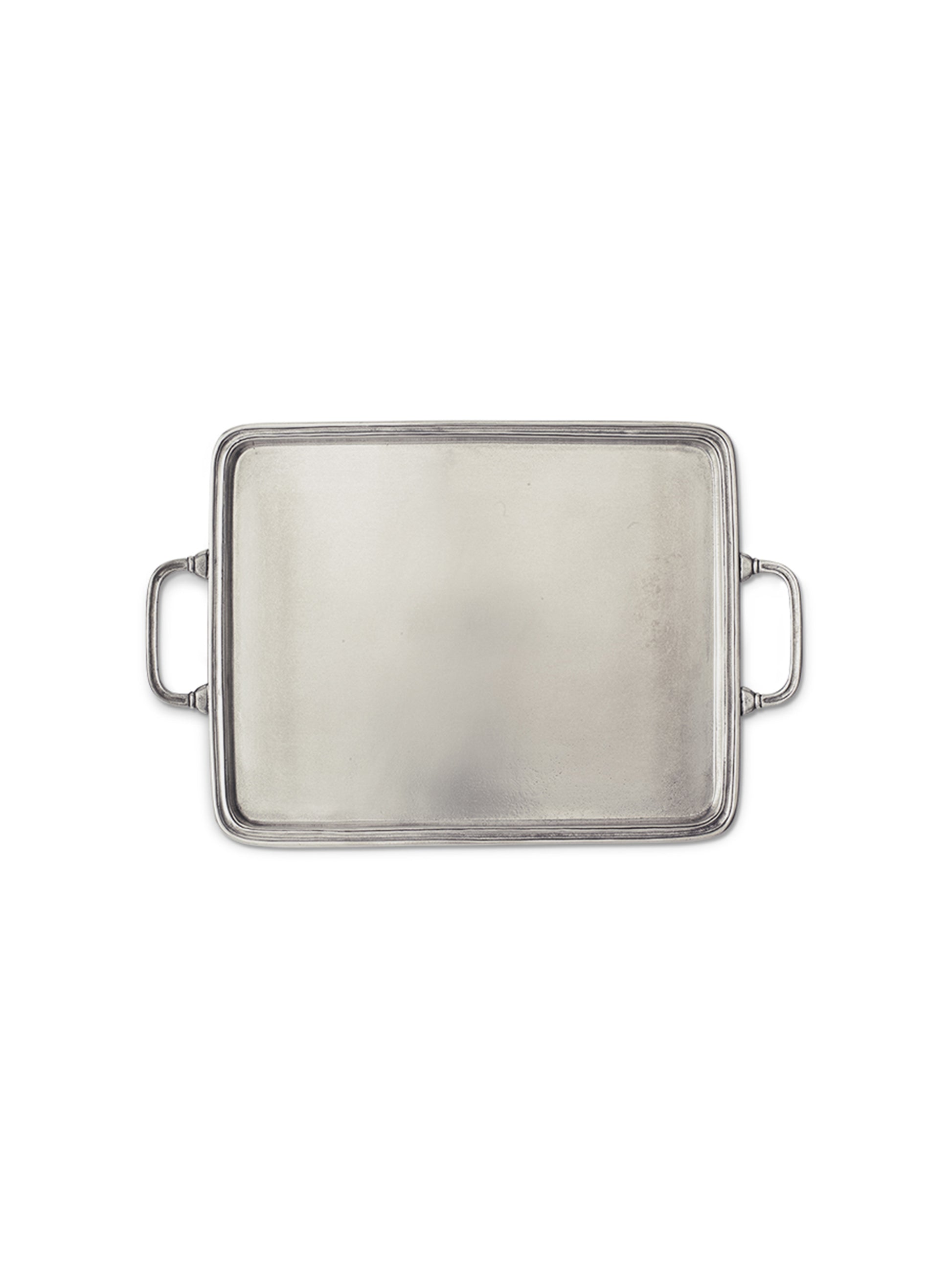MATCH Pewter Rectangle Trays with Handles Medium Weston Table