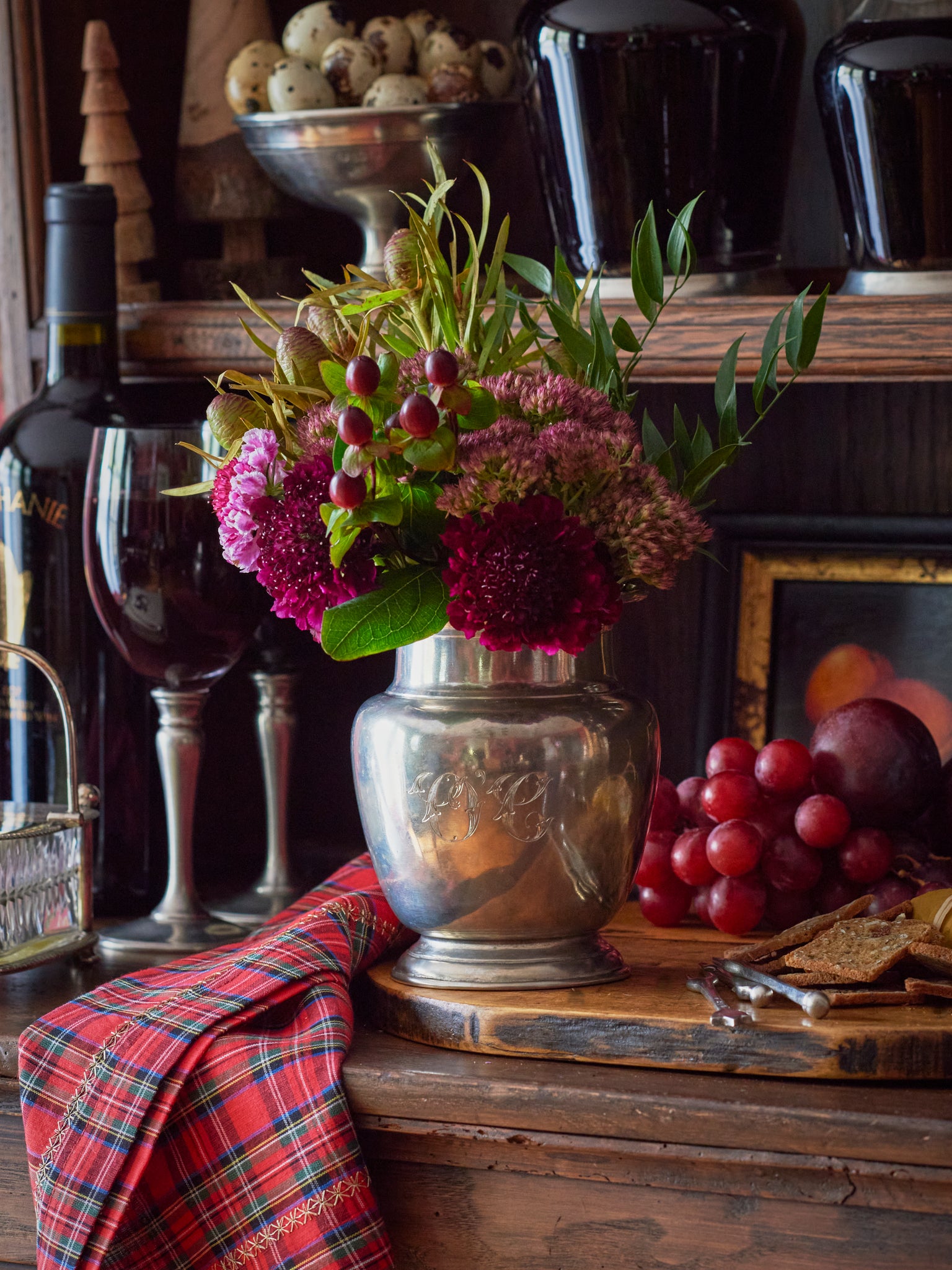 MATCH Pewter Rimmed Vase Weston Table