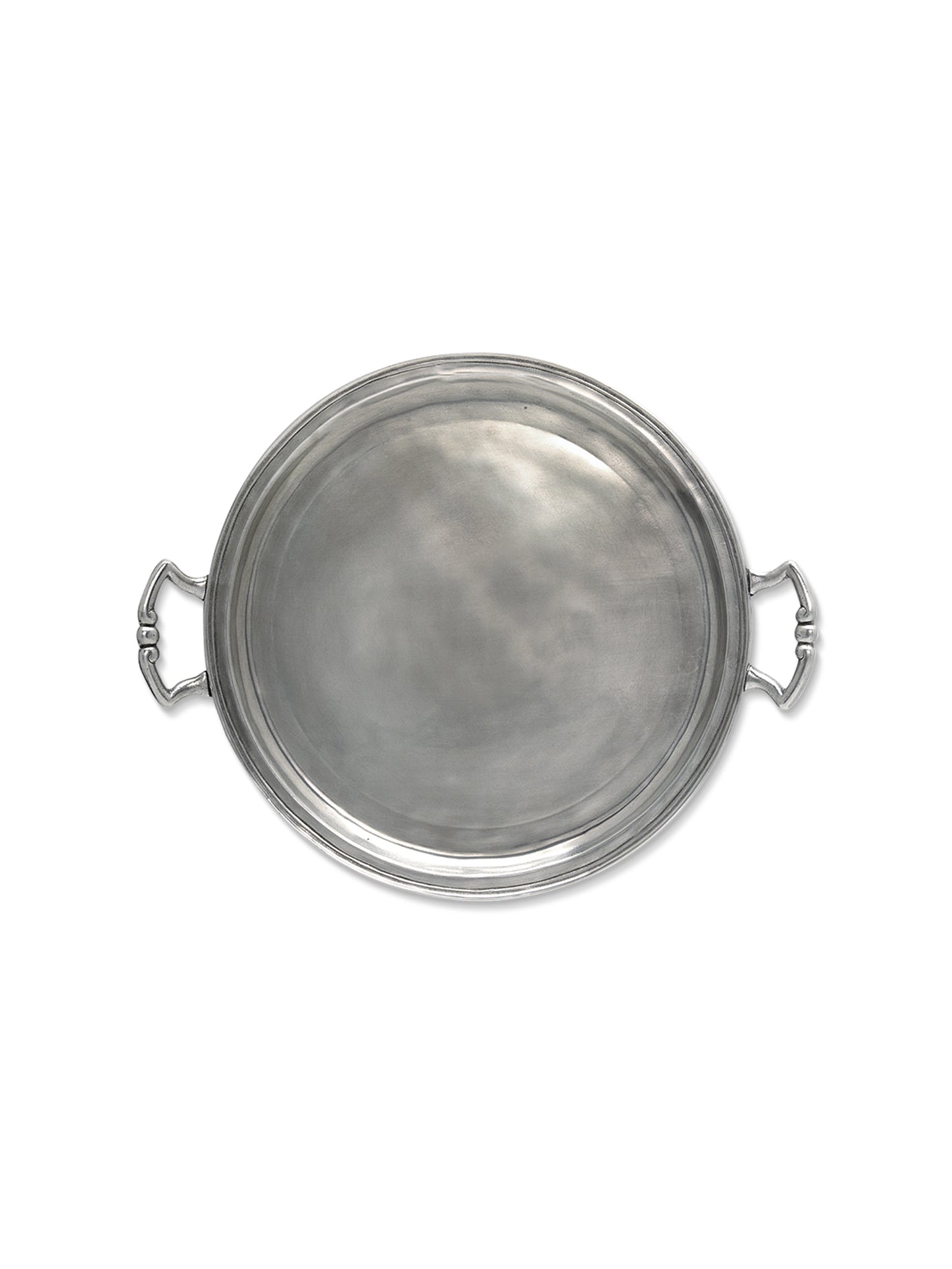 MATCH Pewter Round Tray with Handles Weston Table