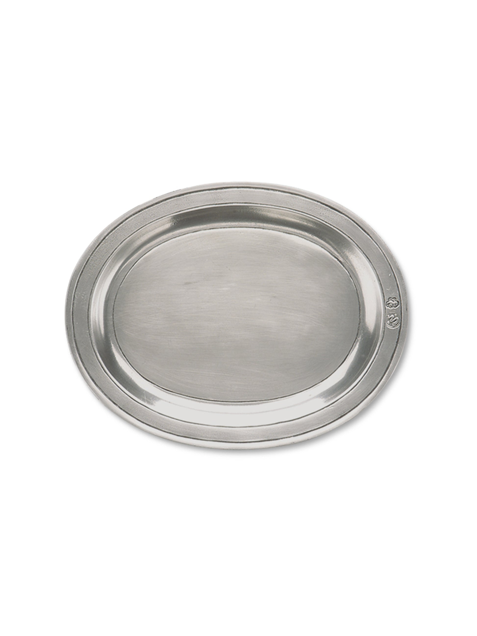 MATCH Pewter Small Incised Oval Tray Weston Table