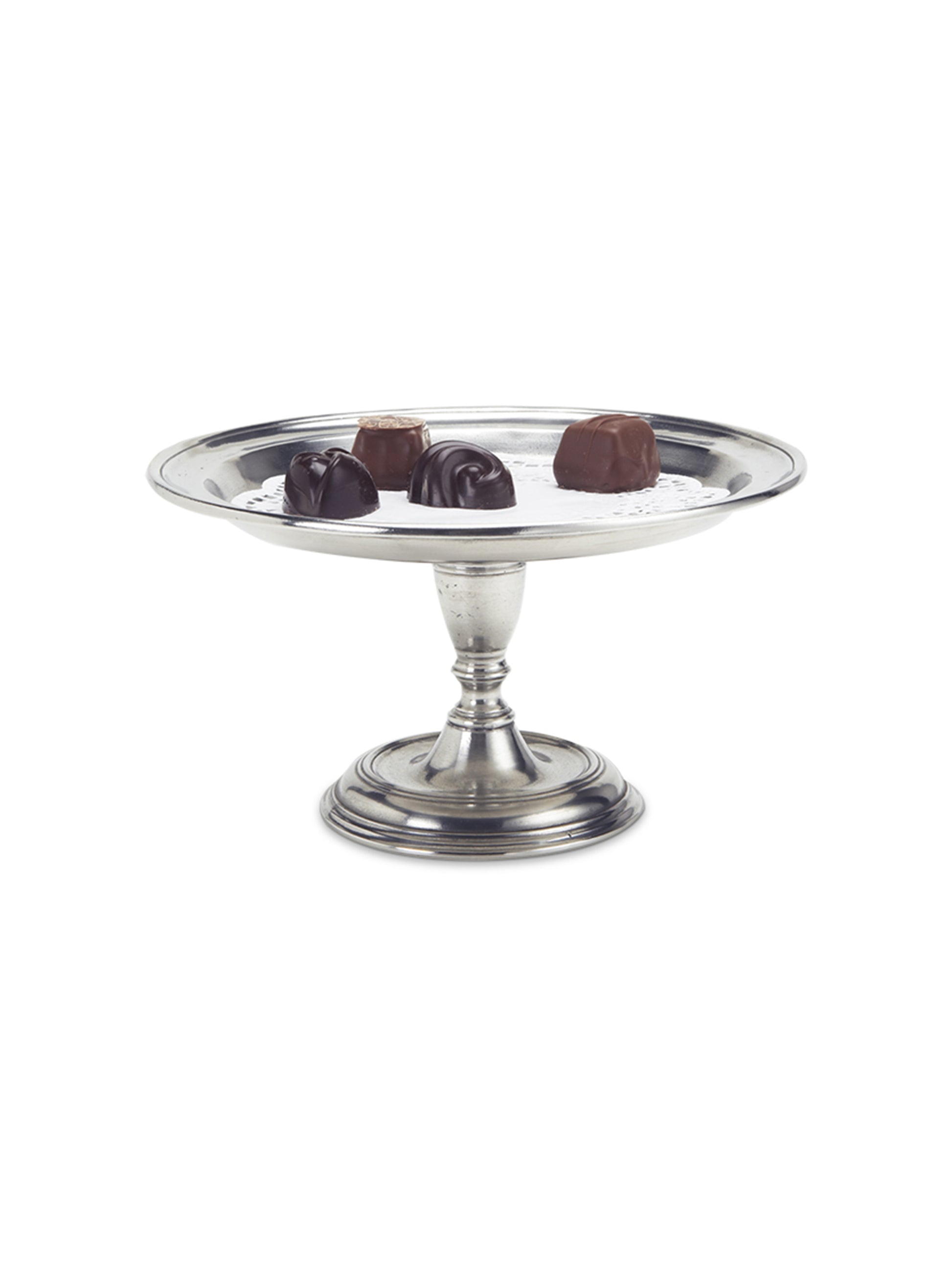 MATCH Pewter Small Pedestal Tray Weston Table