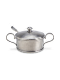 MATCH Pewter Sugar Bowl with Handles and Spoon Weston Table