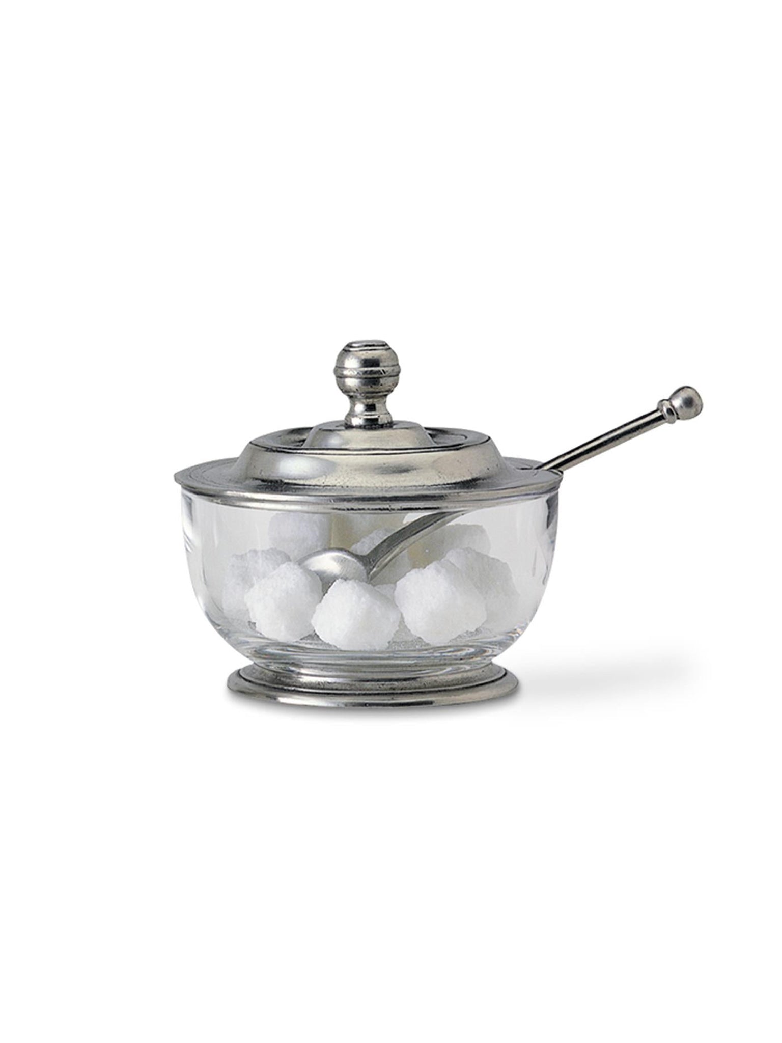 MATCH Pewter Sugar Bowl with Spoon Weston Table