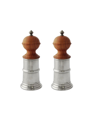  MATCH Pewter Wood and Pewter Salt and Pepper Mill Weston Table 