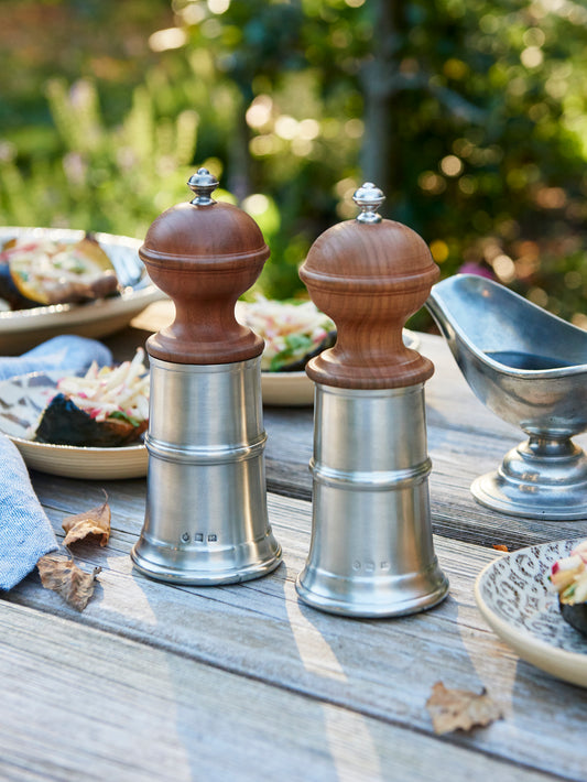 MATCH Pewter Wood & Pewter Salt and Pepper Mill Weston Table