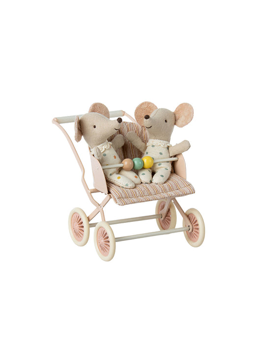 Maileg Baby Mice Stroller Rose Weston Table