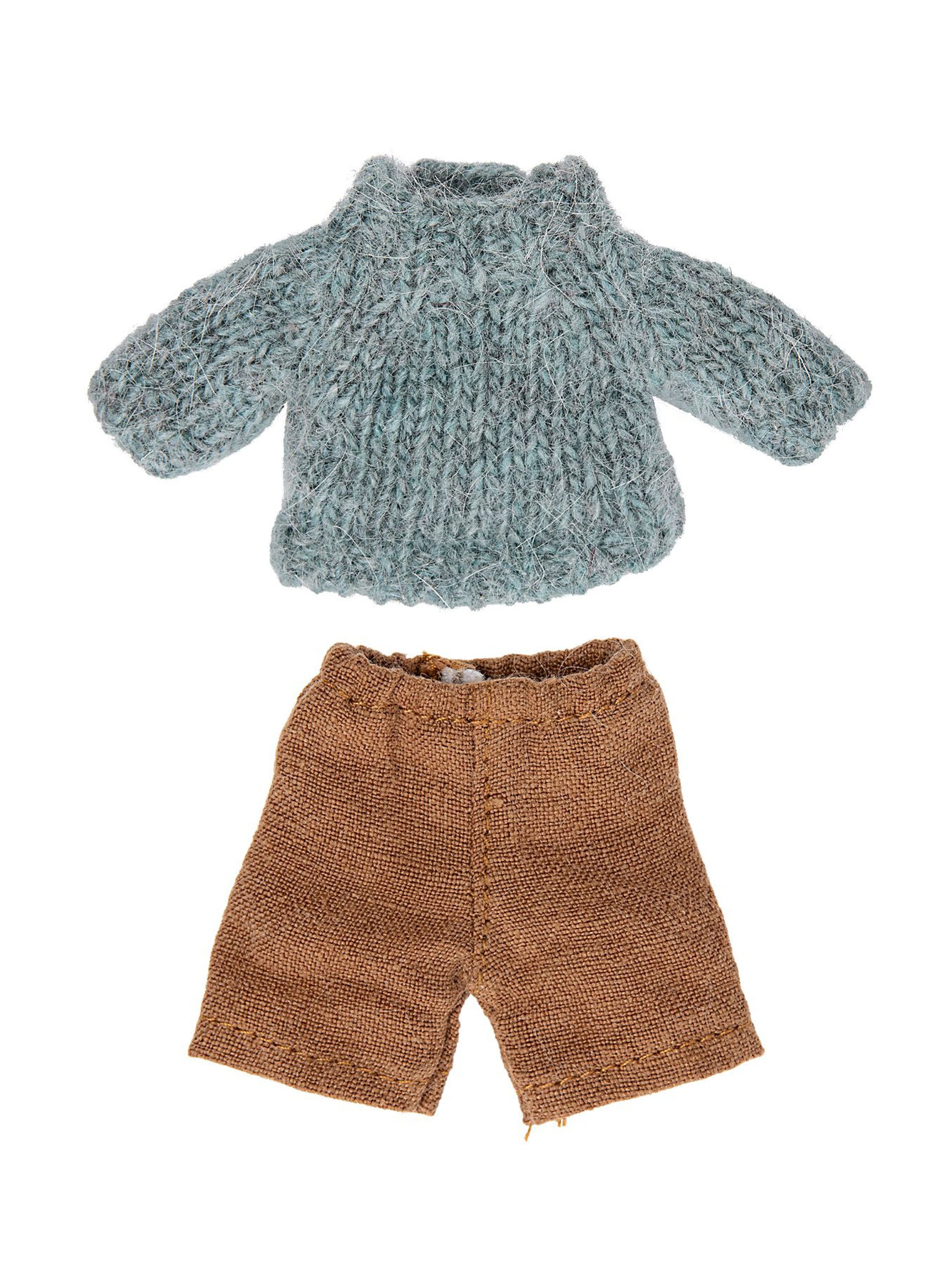 Maileg Big Brother Knitted Sweater and Pants Weston Table