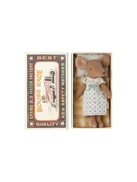 Maileg Big Sister Mouse in Matchbox Weston Table