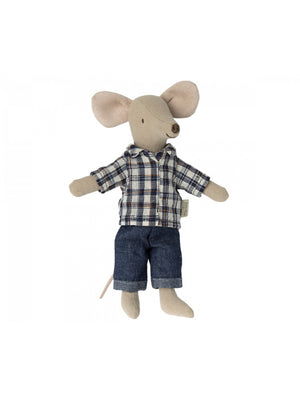  Maileg Dad Mouse Check Shirt Weston Table 