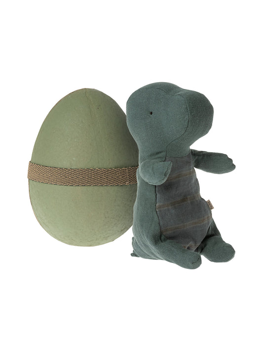 Maileg Gantosaurus in Dark Petrol Egg Small Weston Table