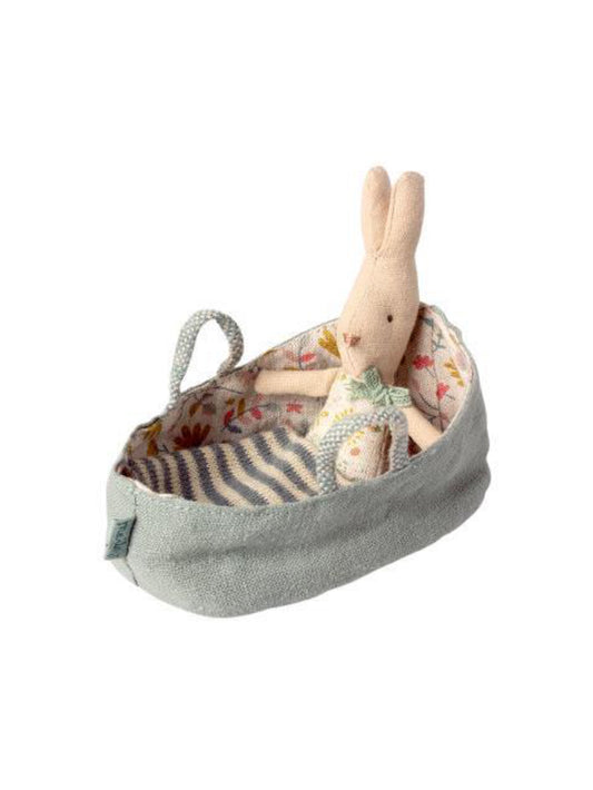 Maileg My Rabbit in Dusty Green Carry Cot Weston Table
