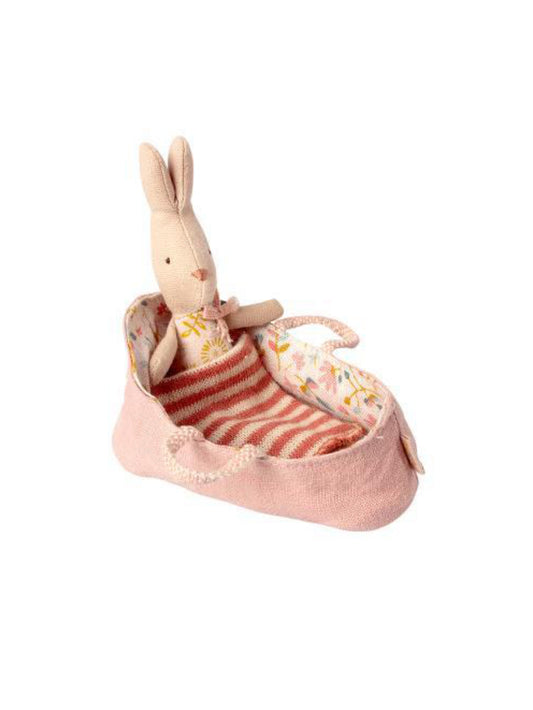 Maileg My Rabbit in Rose Carry Cot Weston Table