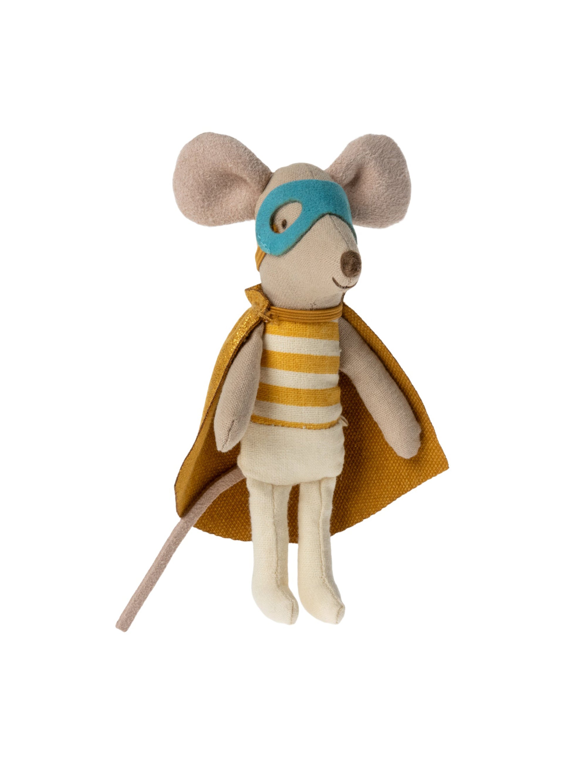 Maileg Superhero Mouse Little Brother In Matchbox Weston Table