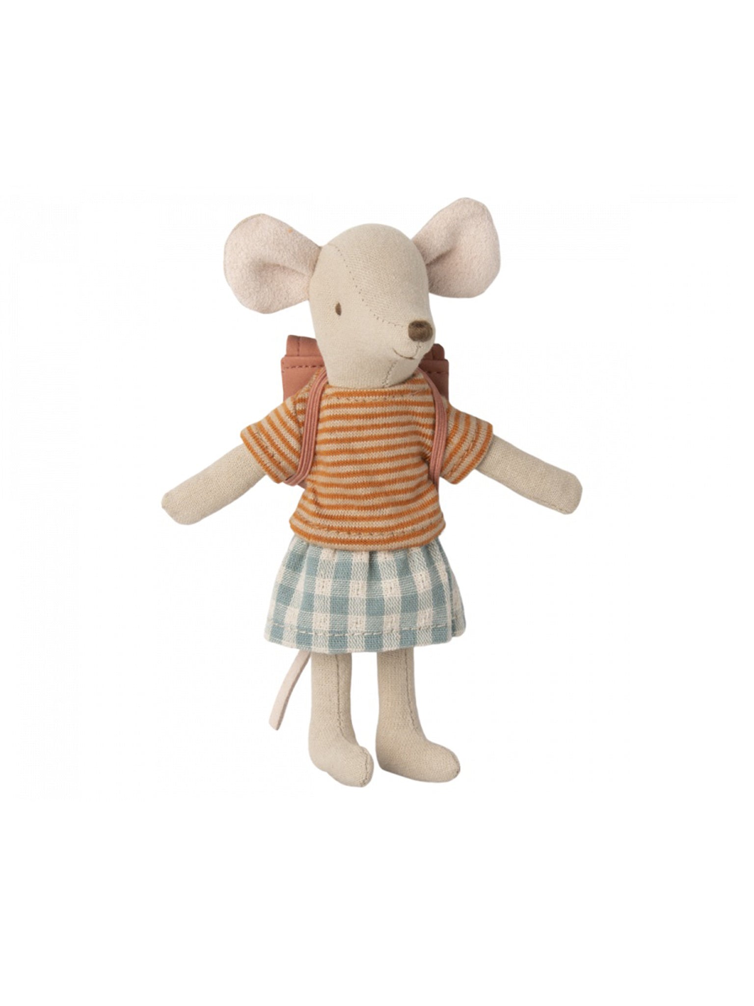 Maileg Tricycle Mouse Big Sister with Bag Old Rose Weston Table