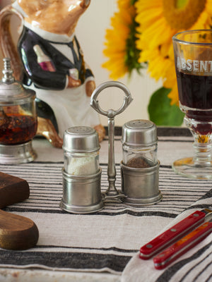  MATCH Pewter Salt and Pepper Caddy Weston Table 