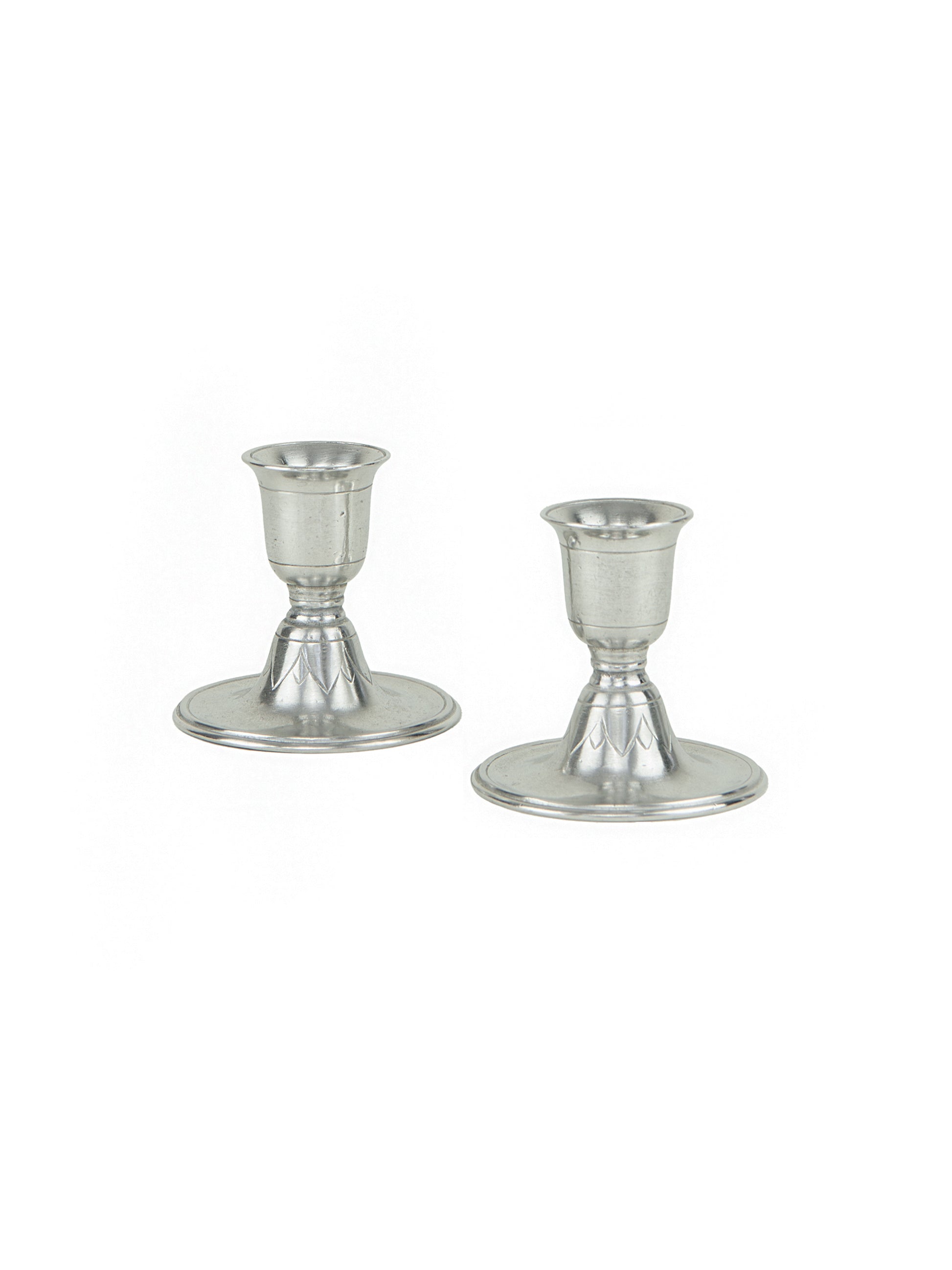 MATCH Pewter Short Candlestick Pair Weston Table