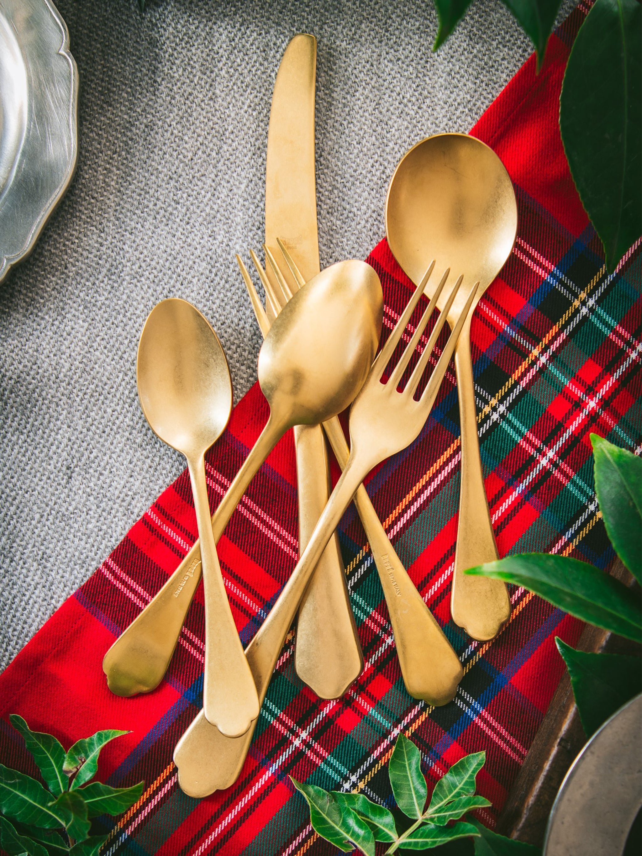 Vintage cheap gold cutlery