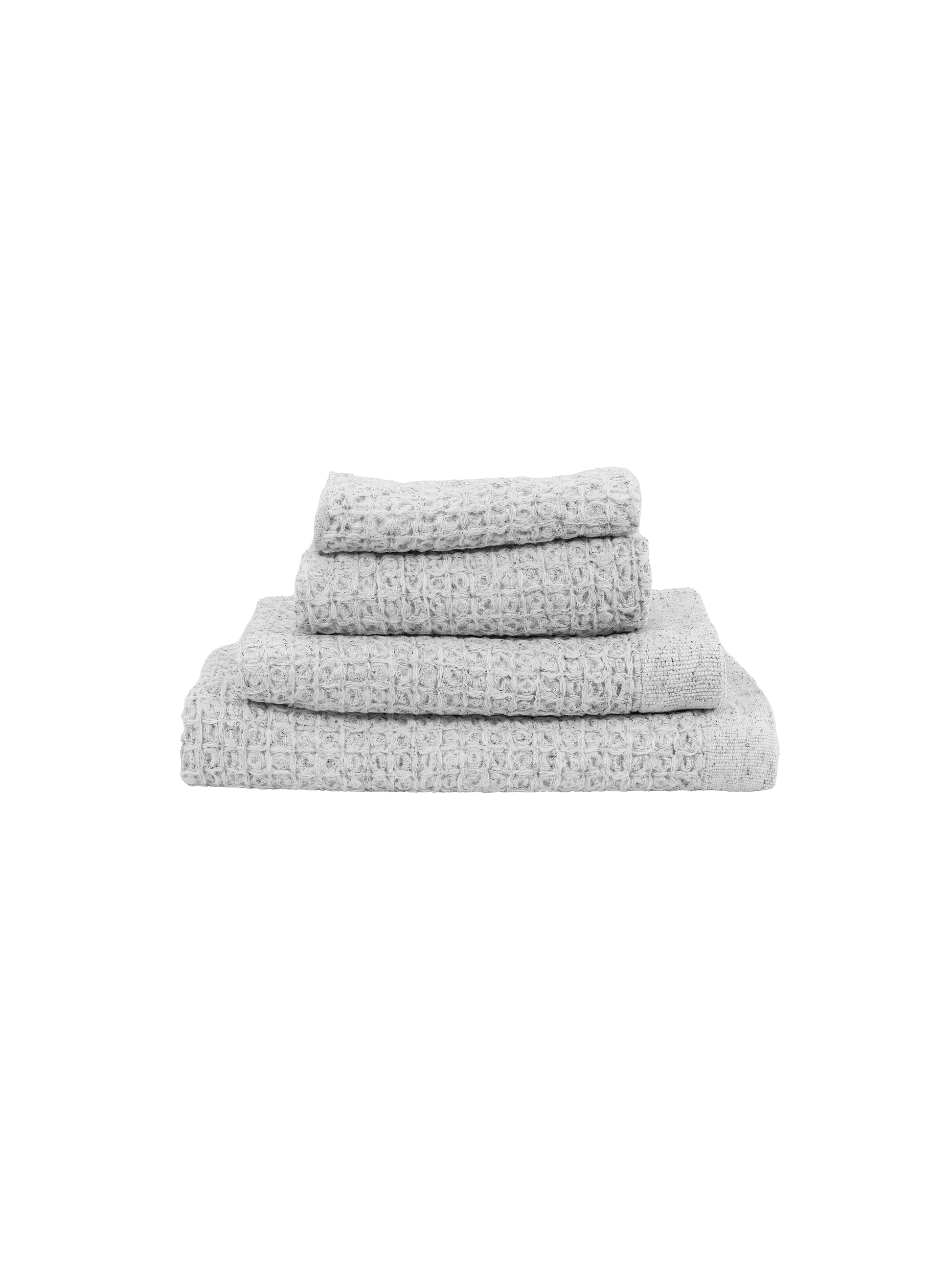 Morihata Ice Grey Lattice Linen Towels Weston Table