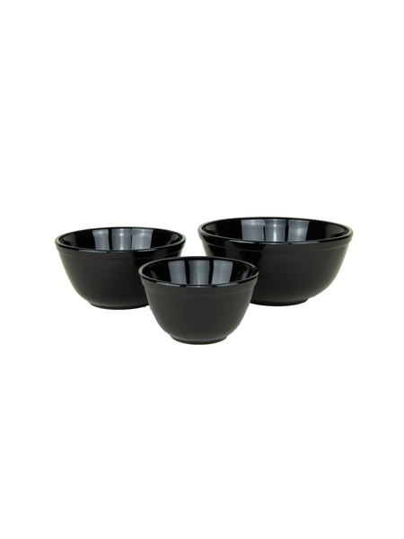 Mosser Glass Black Raspberry 3 Piece Mixing Bowl Set