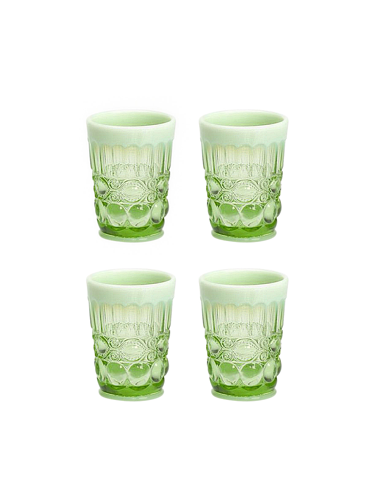 Mosser Glass Eye Winker Tumbler Set Green Weston Table